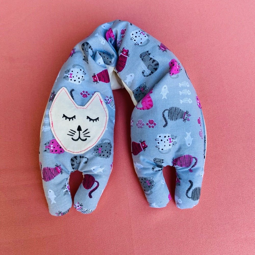 Handmade Cat Heating/Cooling Rice Pack w/ Organic Lavender Scent
